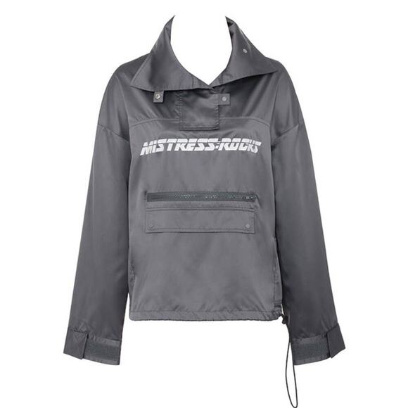 Mistress Rocks Raid Gray Oversized Pull On Jacket - Picture 4 of 12